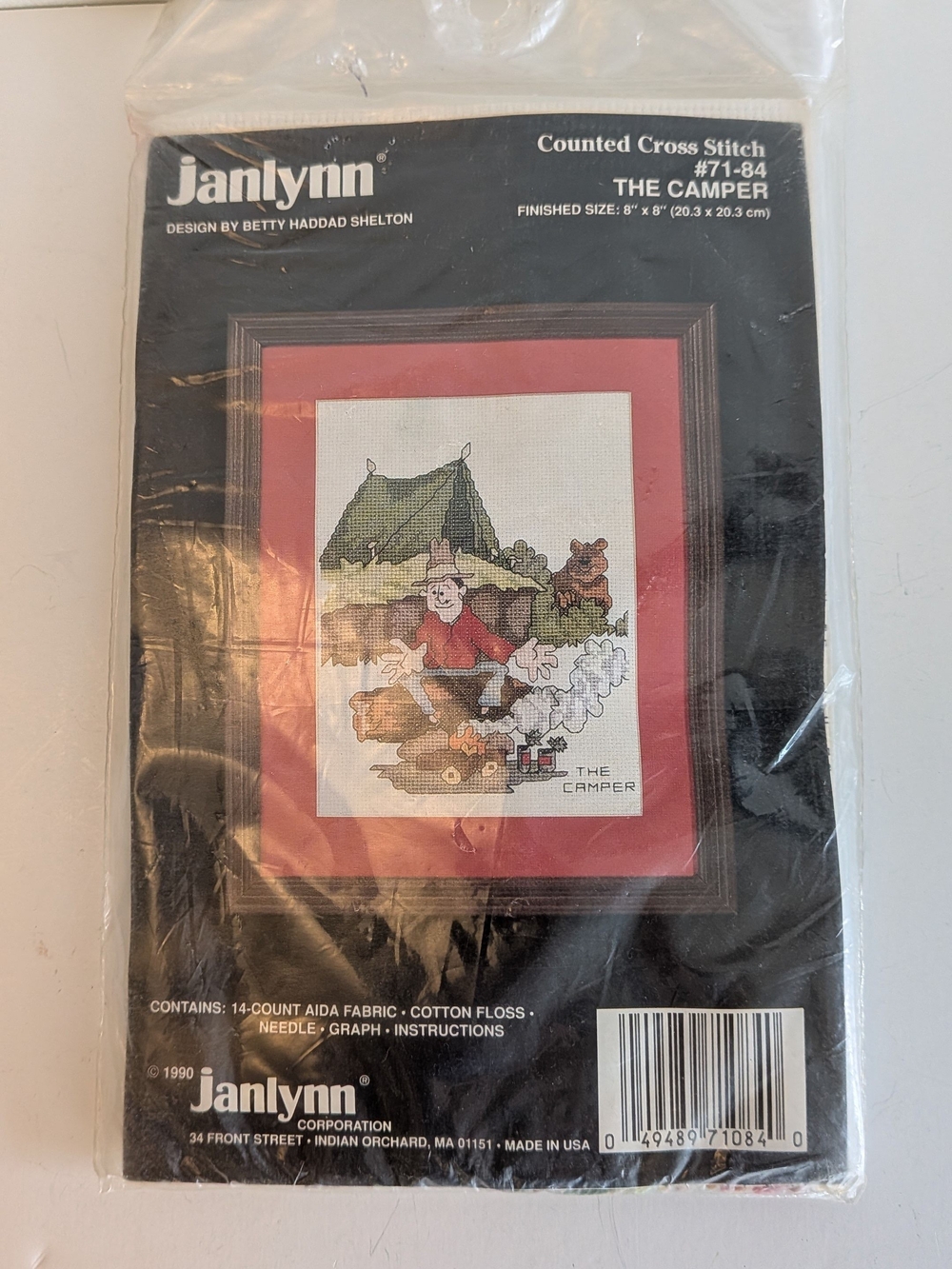 Janlynn The Camper Counted Cross Stitch Kit #71-84 8"x8" Betty Haddad Shelton